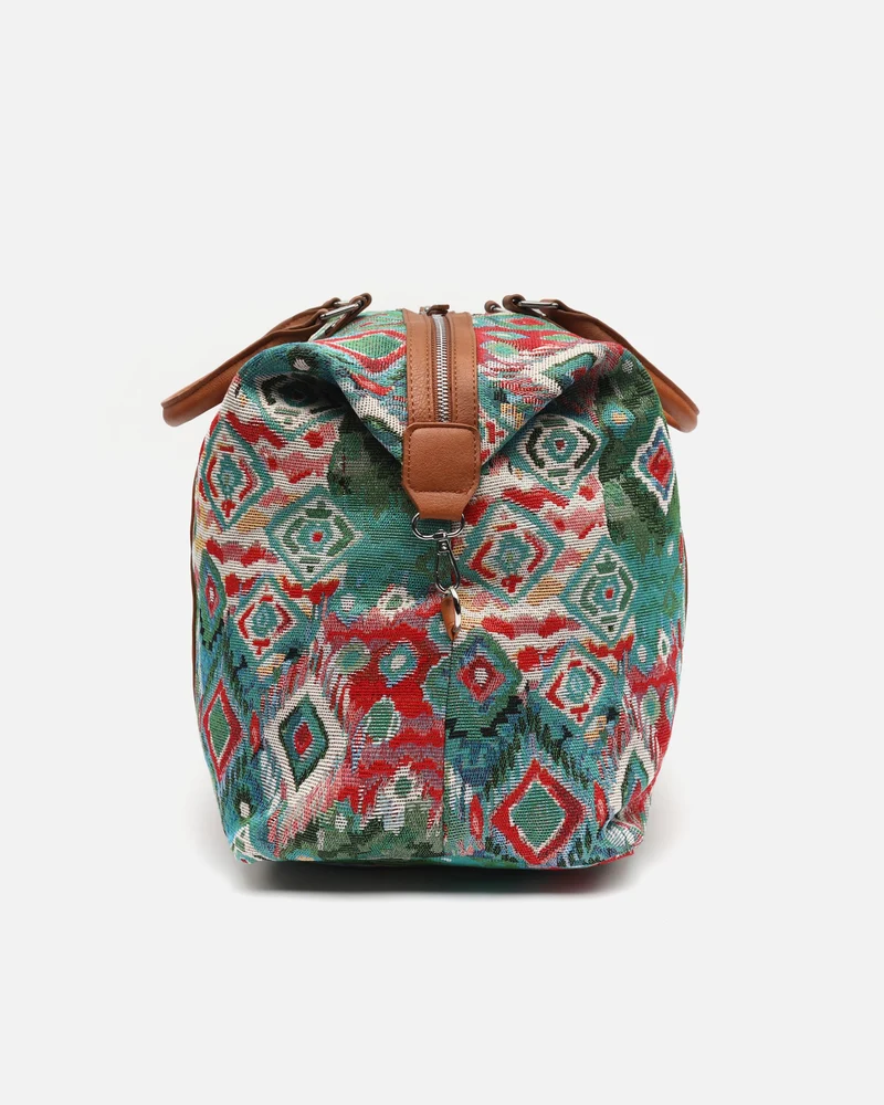 Zaria bolsa fin de semana con estampado jacquard y asa bandolera extraíble