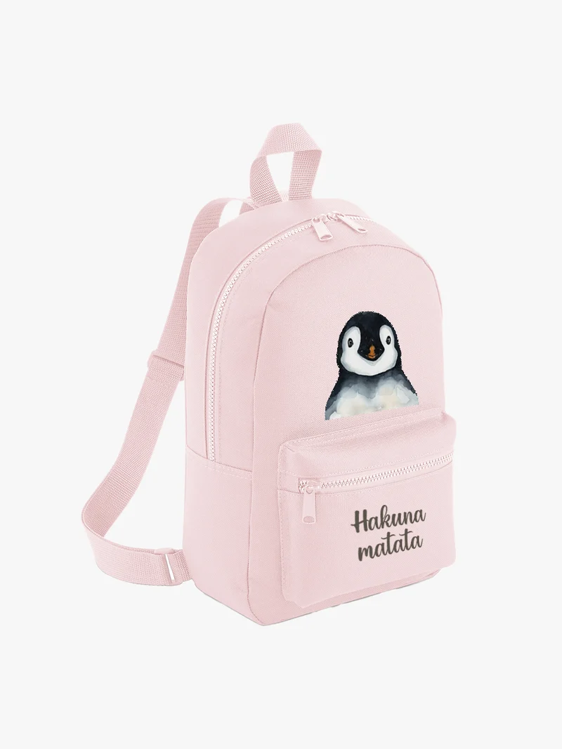 Mochila lona mini Pingüino