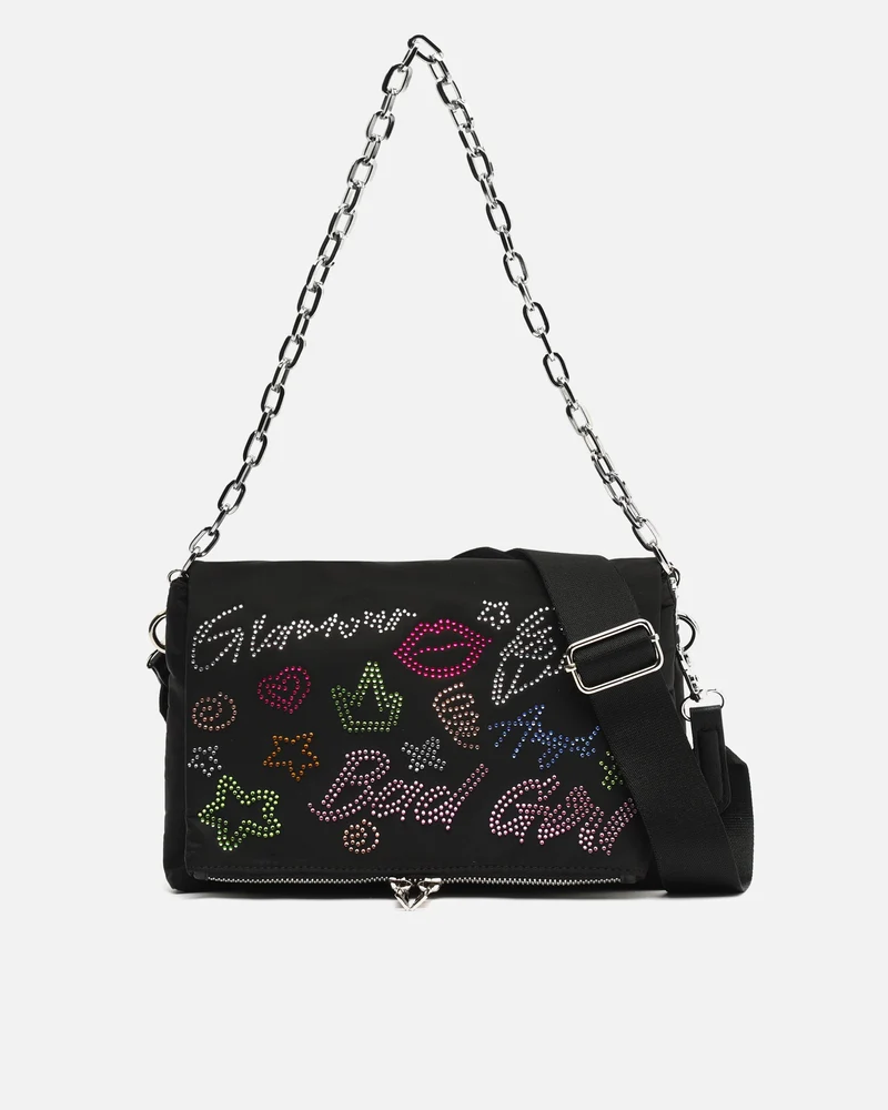 Tigri bolso de hombro con asa bandolera extraíble y detalles brillantes ED.