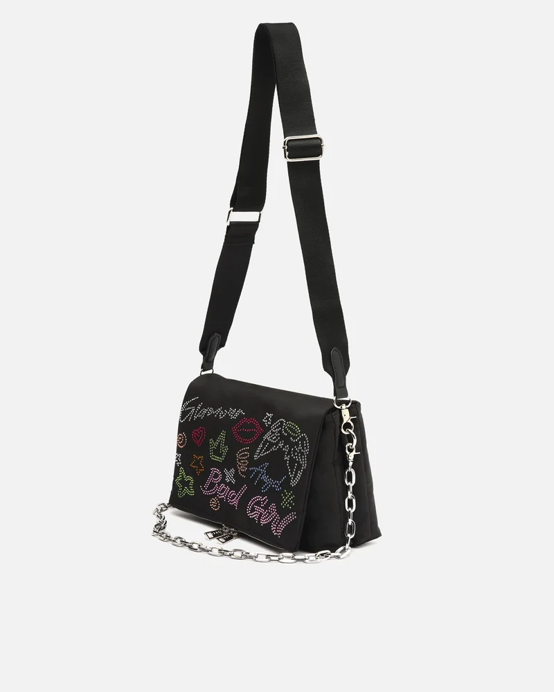 Tigri bolso de hombro con asa bandolera extraíble y detalles brillantes ED.