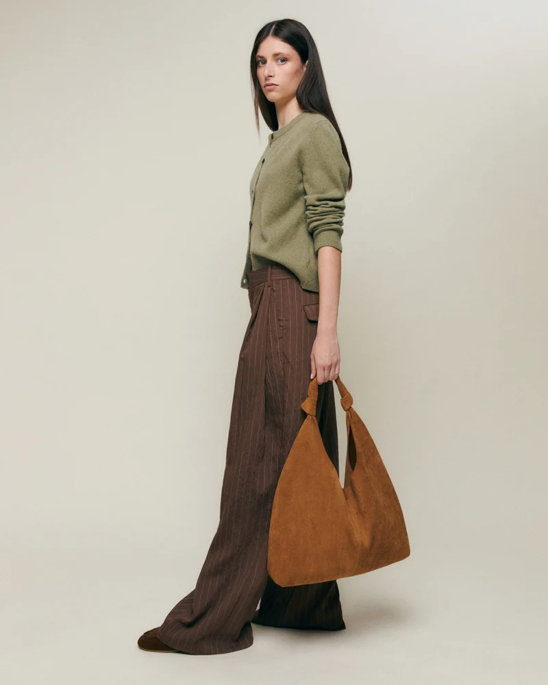 Pologi-1 bolso hobo grande efecto ante con neceser extraíble