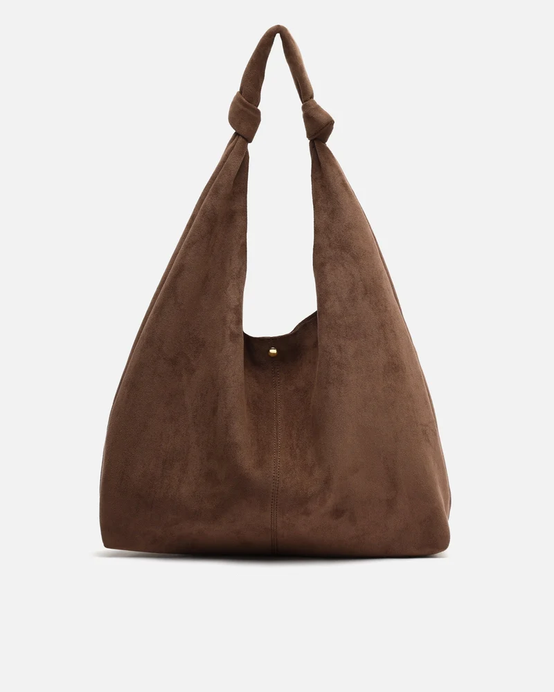 Pologi-1 bolso hobo grande efecto ante con neceser extraíble