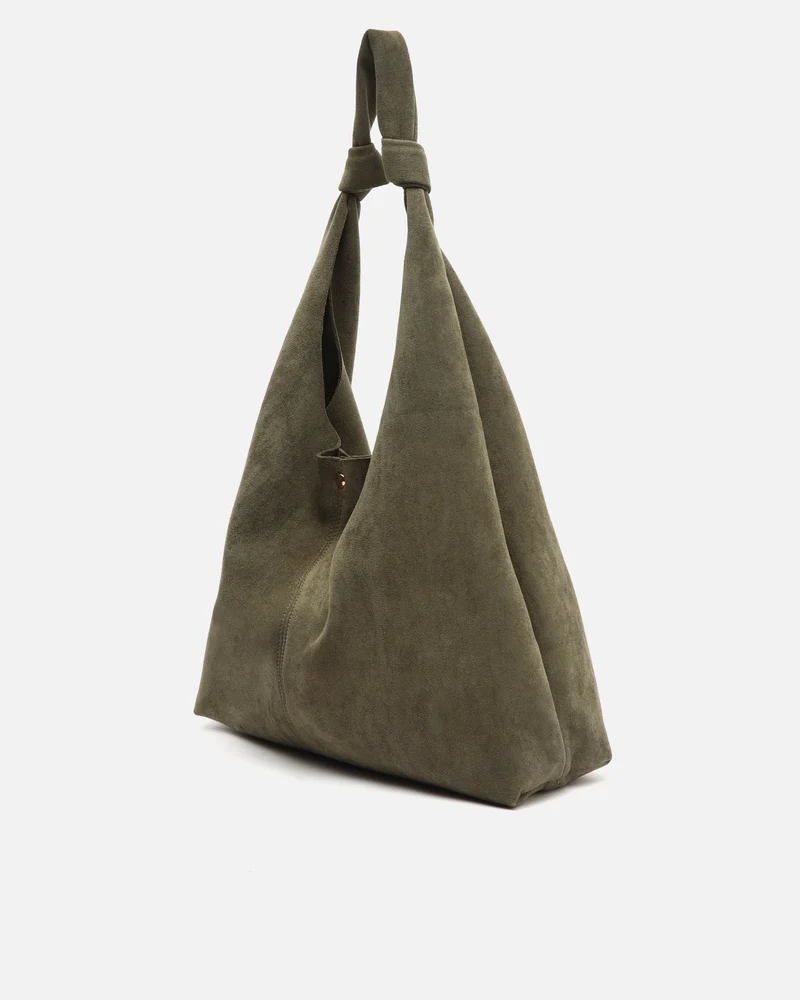 Pologi-1 bolso hobo grande efecto ante con neceser extraíble