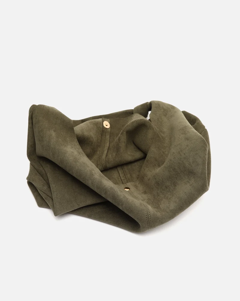 Pologi-1 bolso hobo grande efecto ante con neceser extraíble