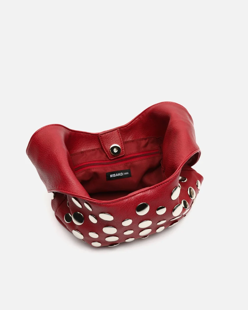 Tudi-1 bolso de hombro pequeño con detalles metálicos ED.