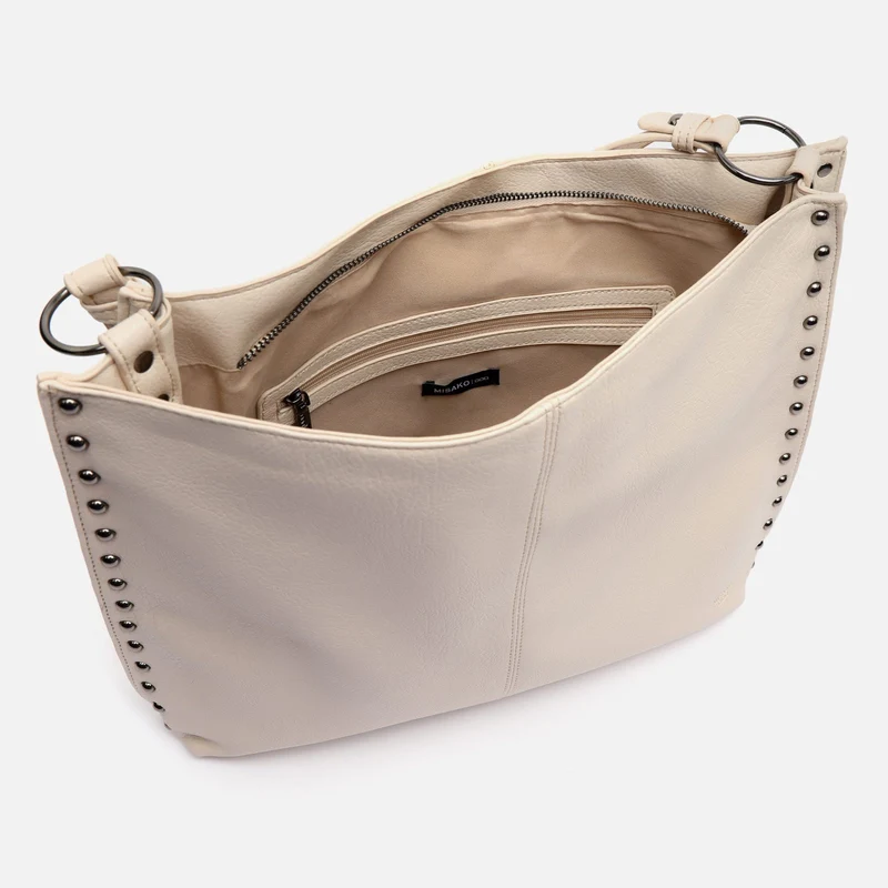 Prido bolso hobo grande con detalles metálicos