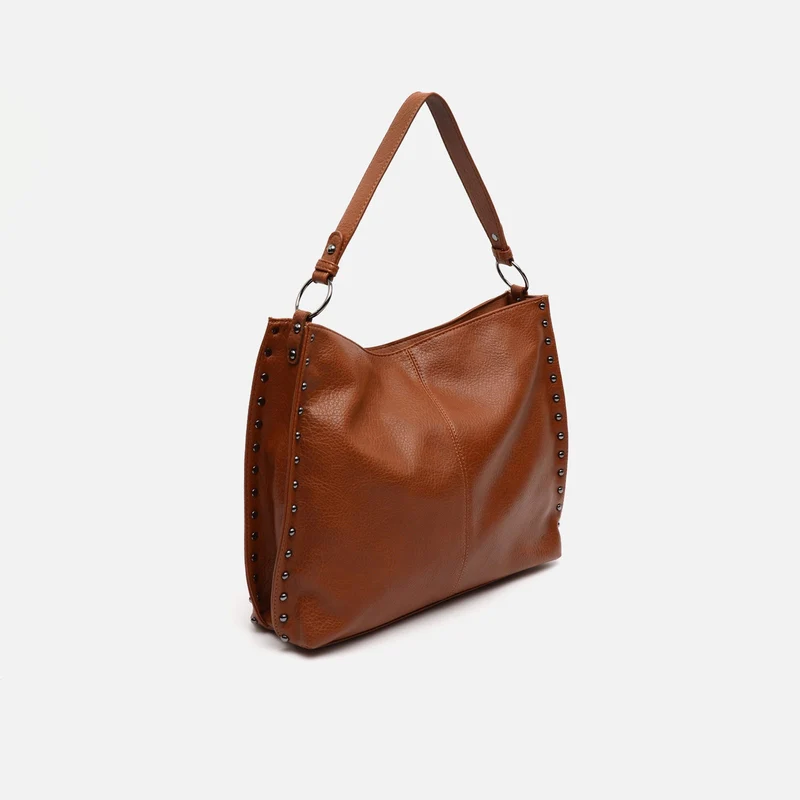 Prido bolso hobo grande con detalles metálicos