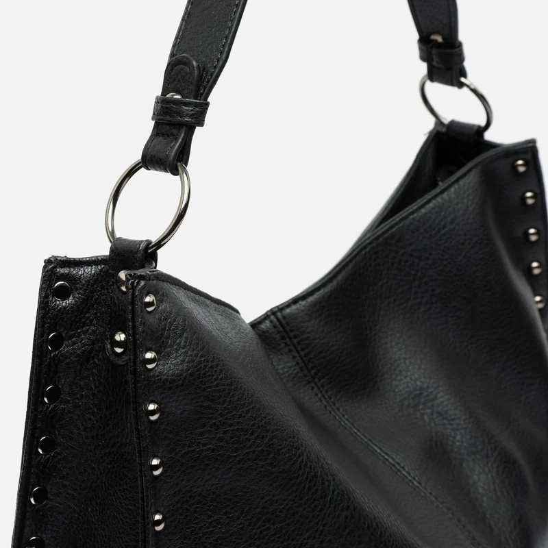 Prido bolso hobo grande con detalles metálicos