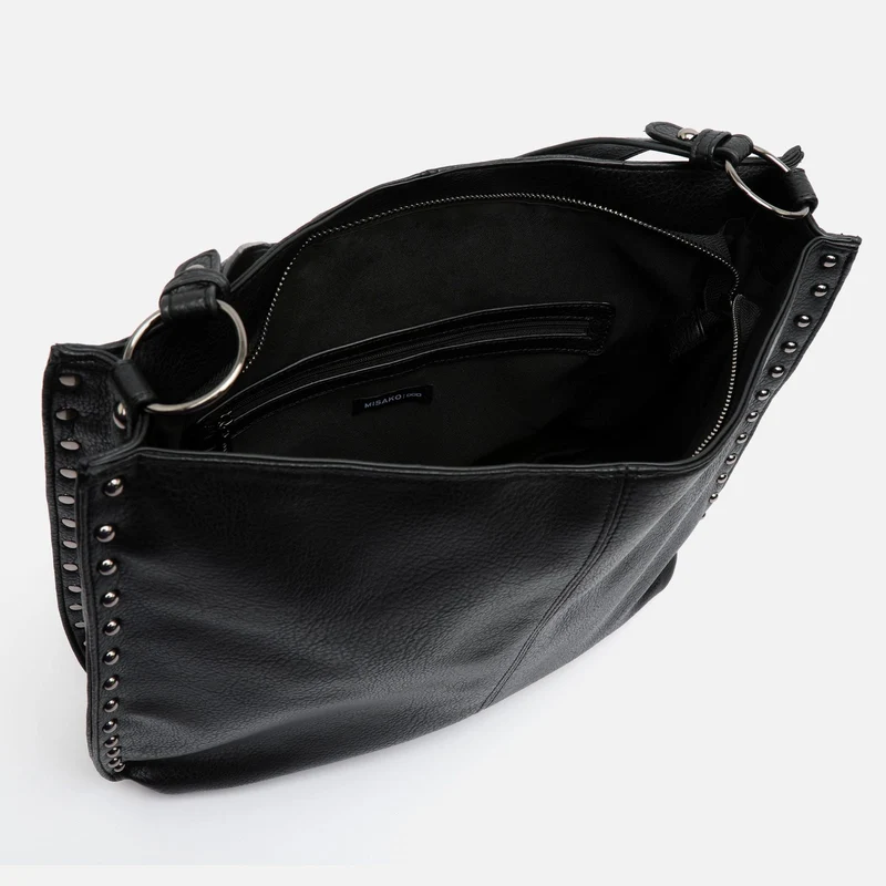 Prido bolso hobo grande con detalles metálicos