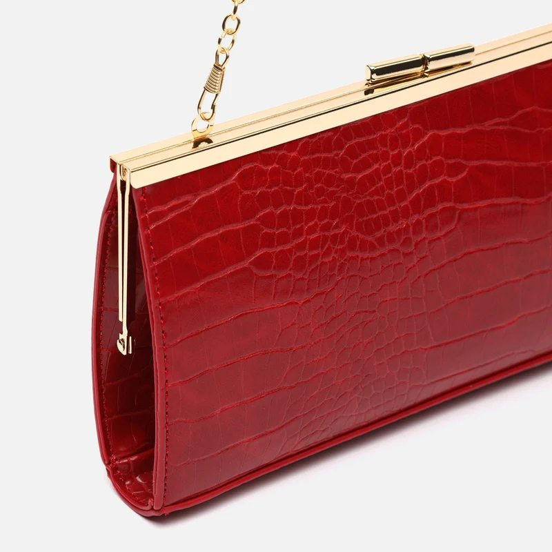 Imelda bolso de fiesta pequeño con correa y estampado animal print ED.