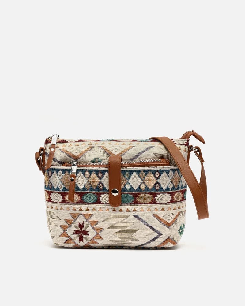 Tiani bolso bandolera pequeño con estampado jacquard y neceser pequeño