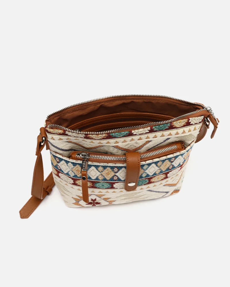 Tiani bolso bandolera pequeño con estampado jacquard y neceser pequeño