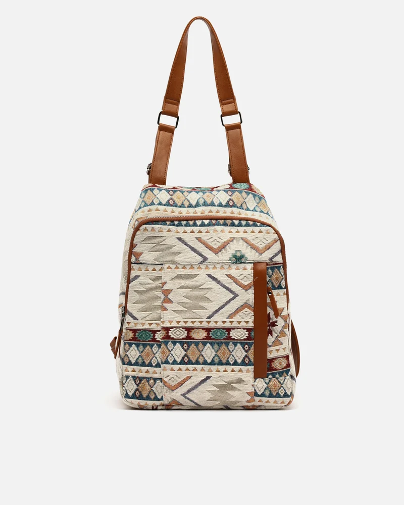 Tiani mochila antirrobo con estampado jacquard