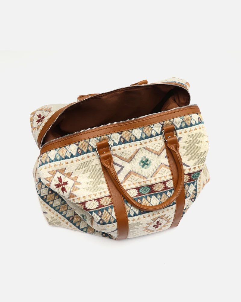 Tiani bolsa fin de semana con estampado jacquard y bandolera extraíble