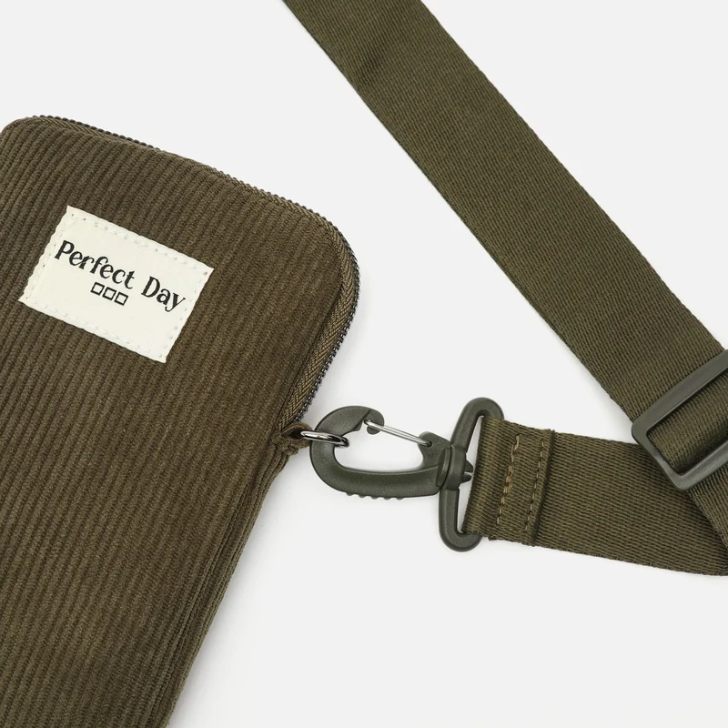 Leonci bolso bandolera mini para móvil con tejido de pana ED.