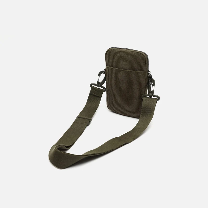 Leonci bolso bandolera mini para móvil con tejido de pana ED.