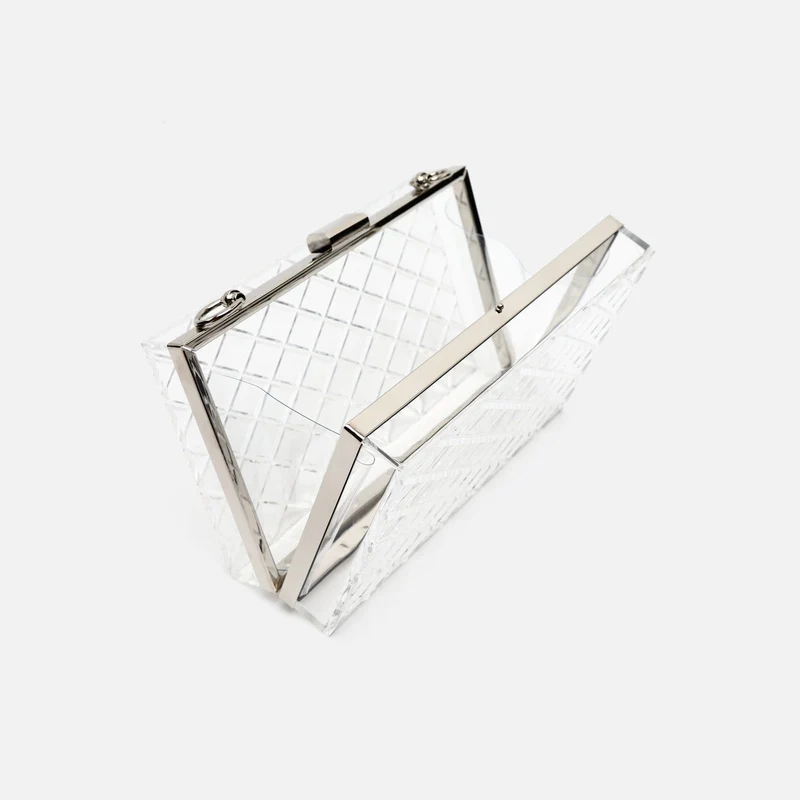 Caja bolso bandolera de fiesta pequeño con cadena extraíble ED.