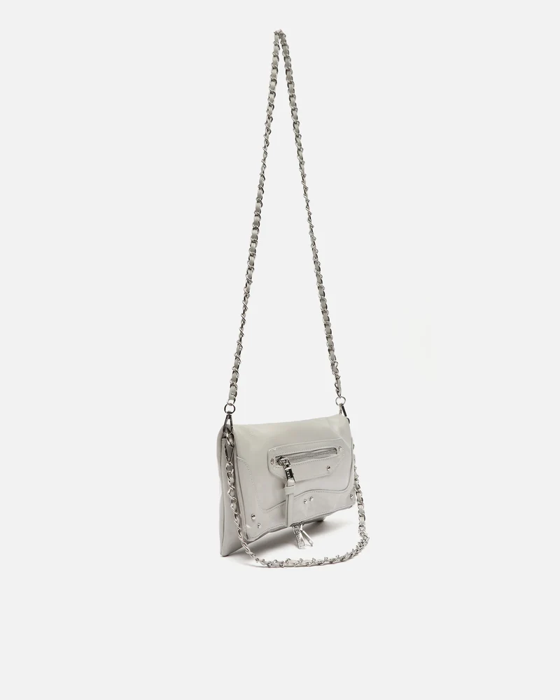 Erosa bolso de hombro pequeño con asa bandolera extraíble y detalles metálicos ED.