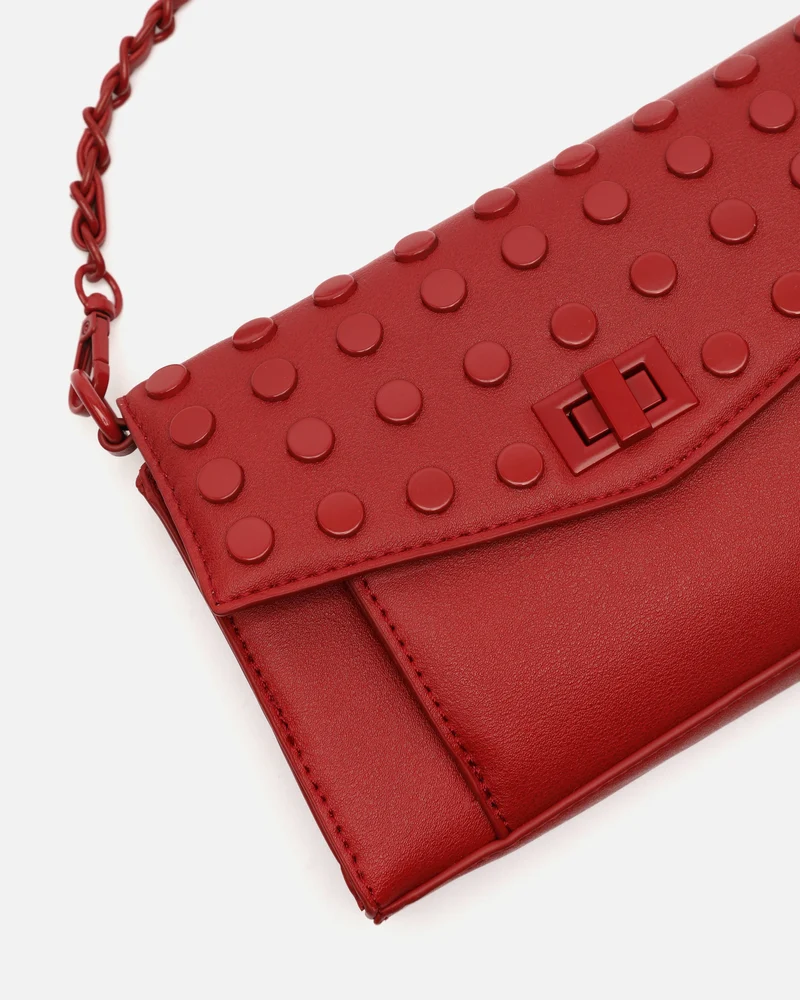 Danbai bolso bandolera pequeño con solapa y detalles metálicos ED.
