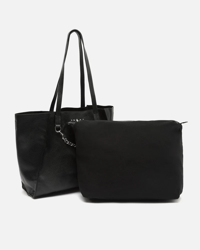 Yaku bolso shopper grande con detalles metálicos ED.