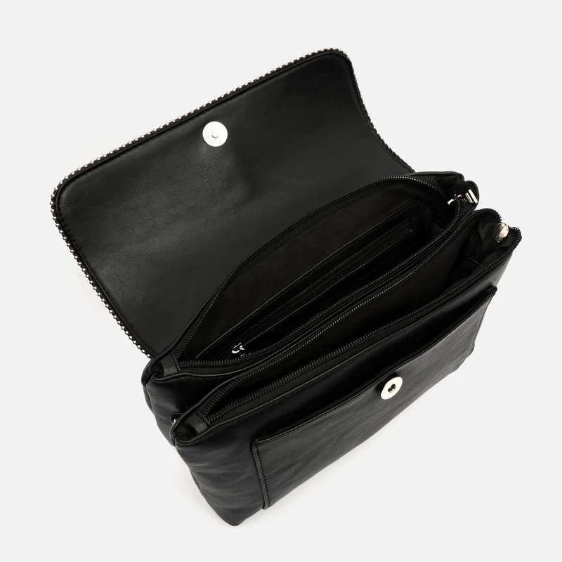 Sibilas bolso bandolera con solapa y detalles metálicos ED.