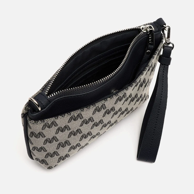 Mongra bolso bandolera pequeño con asa de mano y estampado monogram ED.