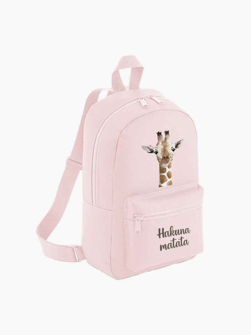 Mochila lona mini Jirafa