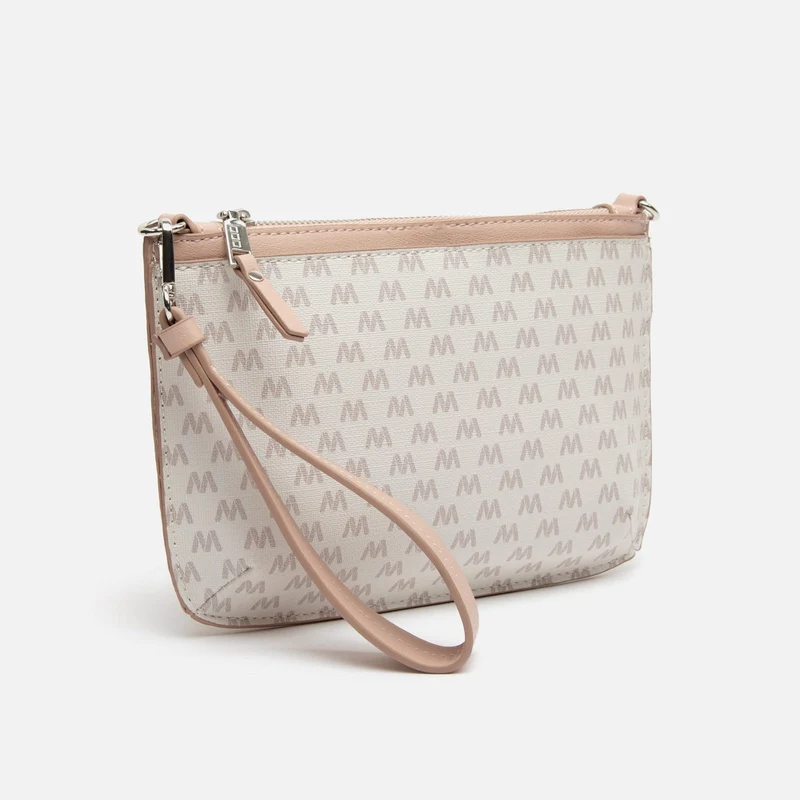 Monogri bolso bandolera pequeño con asa de mano y estampado monogram ED.