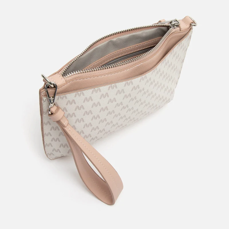 Monogri bolso bandolera pequeño con asa de mano y estampado monogram ED.