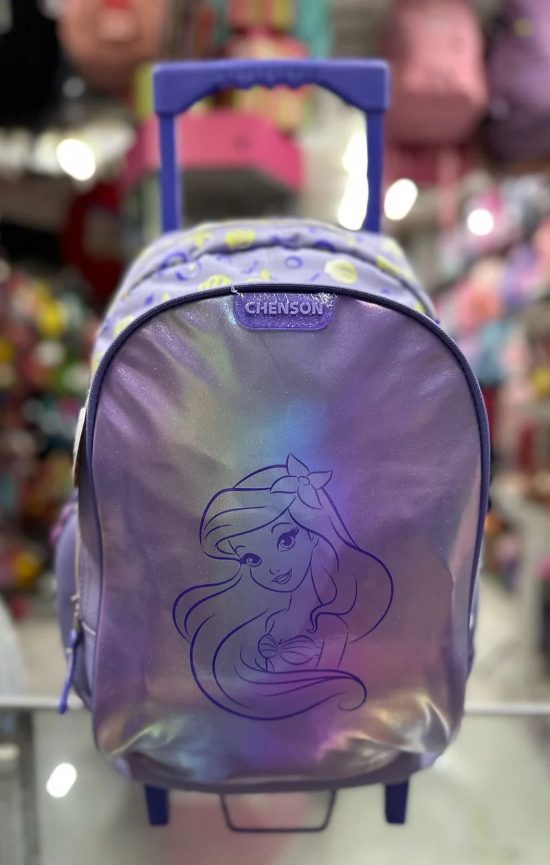Mochila carro primaria ariel tornasol lila Chenson