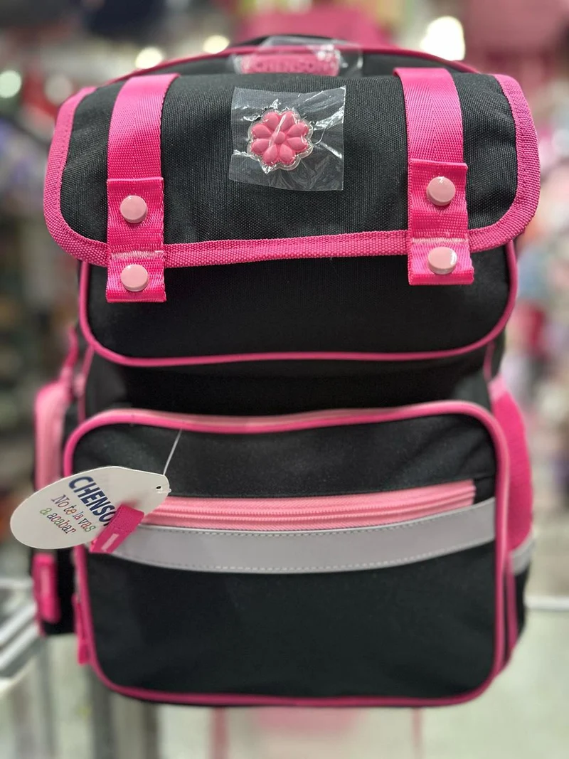 Mochila juvenil clásica negra Chenson