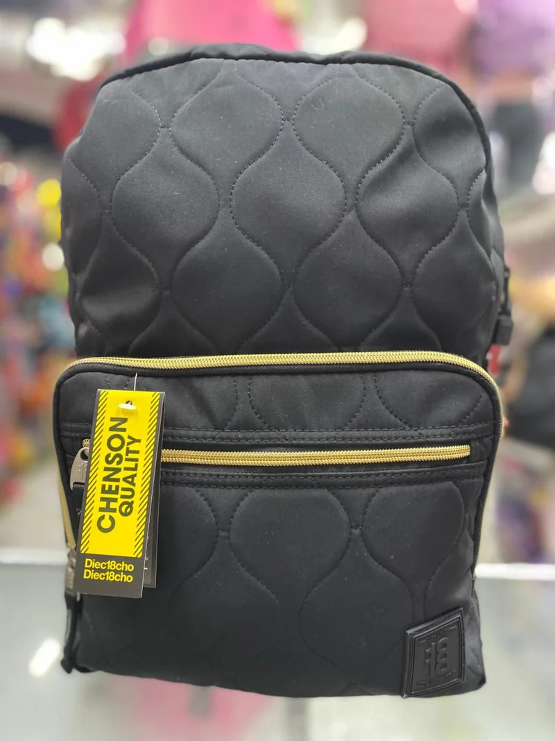 Mochila juvenil textura negra chenson
