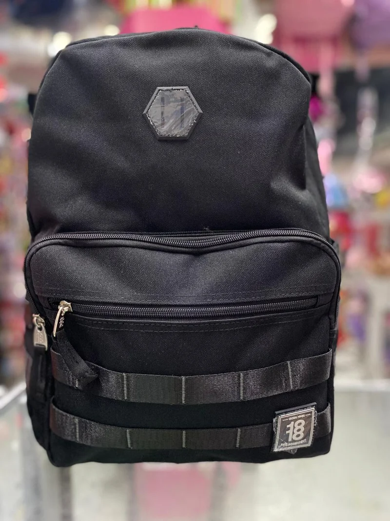 Mochila juvenil cintas negro Chenson