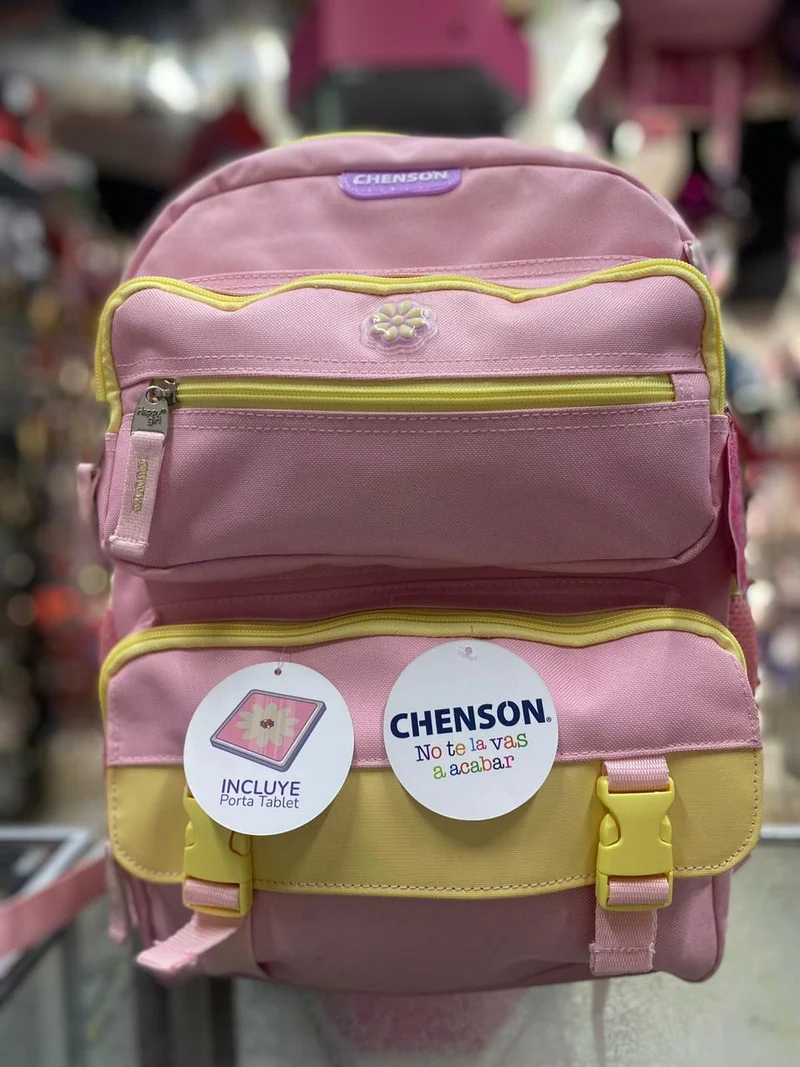 Mochila juvenil clásico rosa chenson