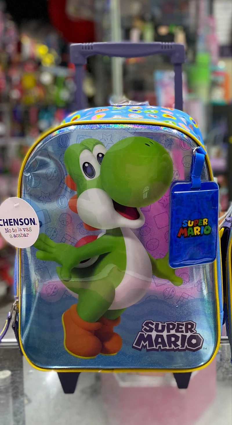 Mochila carro kinder yoshi tornasol Chenson