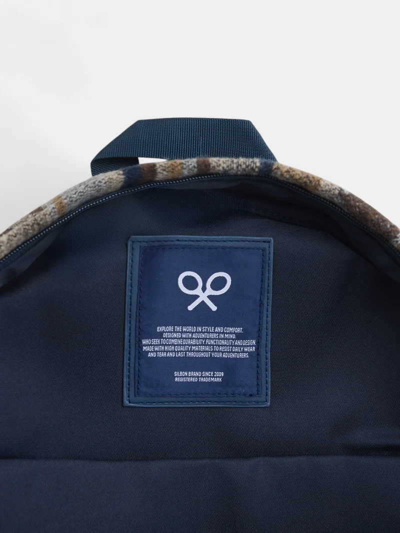 Mochila sport tejido etnico azul marino