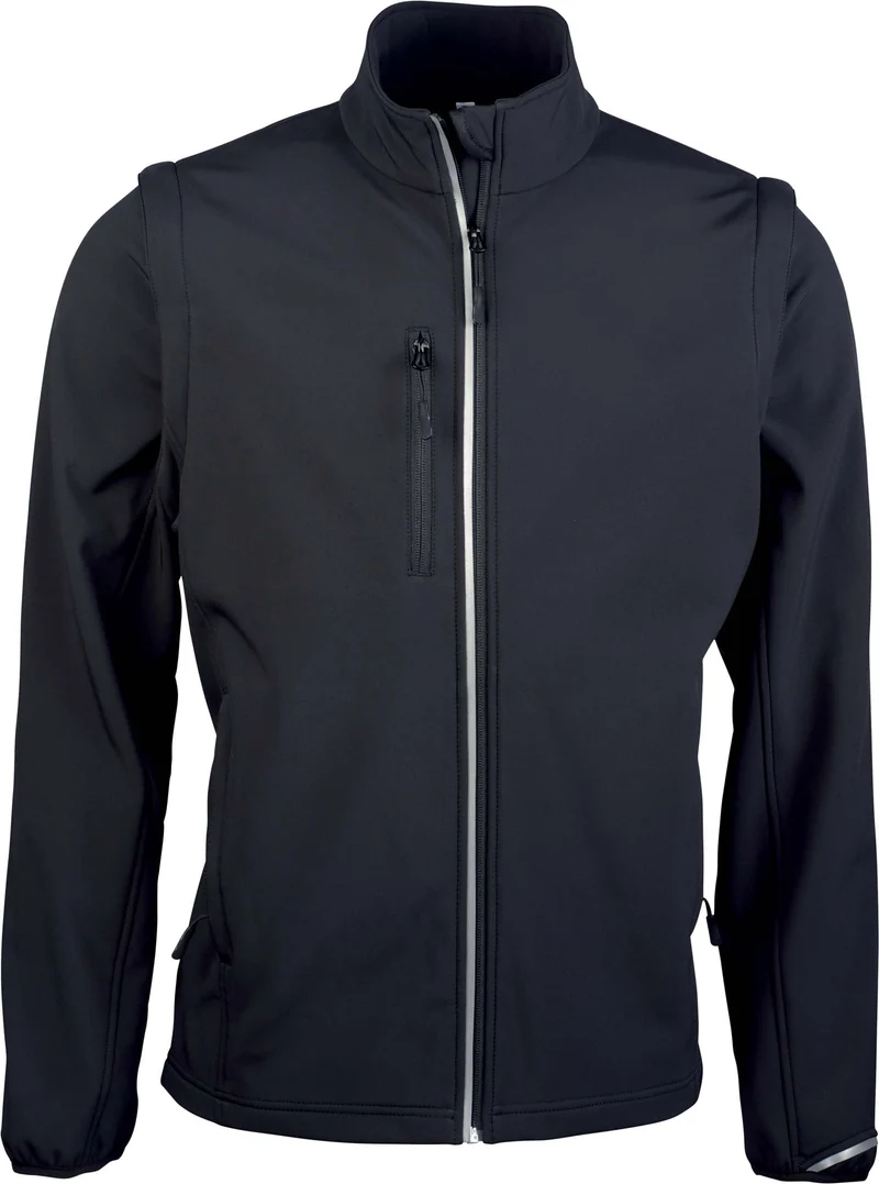 CASACO SOFTSHELL COM MANGAS AMOVÍVEIS