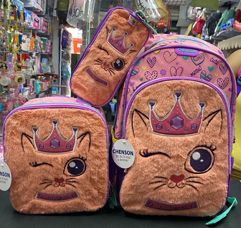 Combo gato peluche corona Chenson