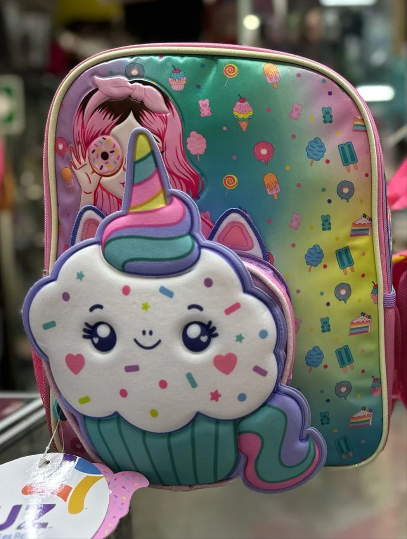 Mochila kinder mis pastelitos cupcake Ruz