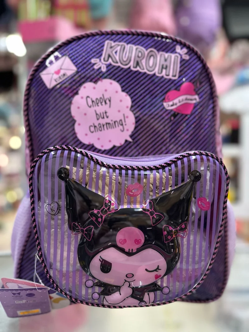Mochila primaria Kuromi cheeky but chafming