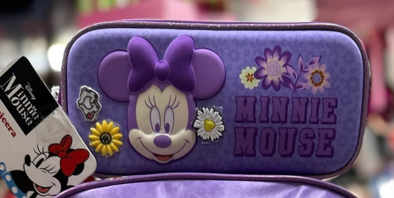 Lapicera Minnie flores Ruz