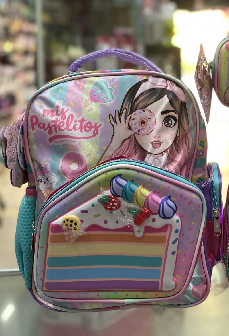 Mochila kinder mis pastelitos pastel arcoiris Ruz