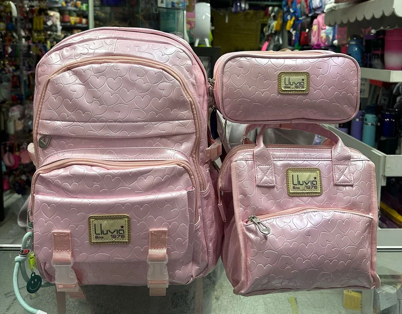 Combo primaria corazones textura rosa lluvia
