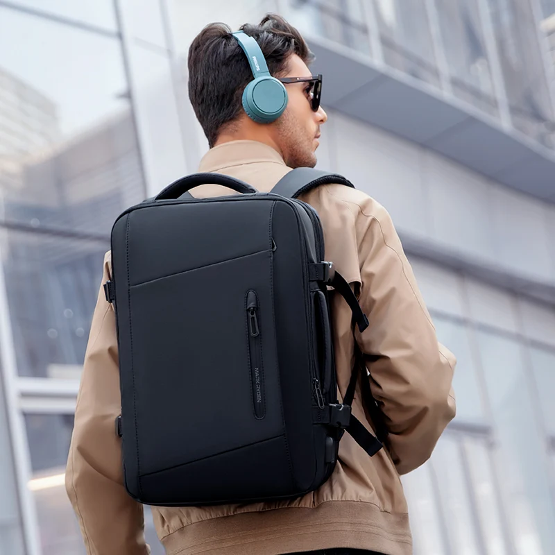 AVIADOR EXPANDIBLE: Mochila de negocios de gran capacidad con USB