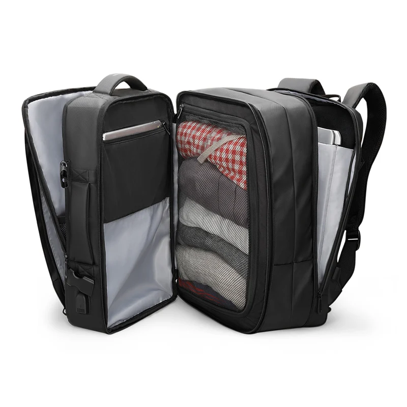 AVIADOR EXPANDIBLE: Mochila de negocios de gran capacidad con USB