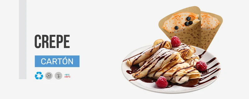 Cono Kraft para Crepes 14,5x19x6,5cm (500 unid/caja) (exclusivo online)