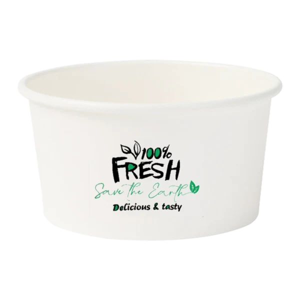 Tapa Cúpula Cerrada para Tarrina Helado Blanca/Kraft 180 y 240ml