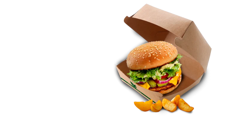 Caja Kraft Hamburguesa Pequeña 11x11x7cm (200 unid/caja) (exclusivo online)