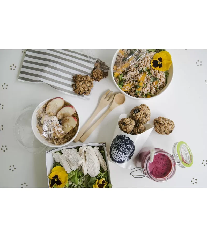 Ensaladera Blanca Cartón 1000 ml + Tapa rPET Antivaho (200 unid/caja) (exclusivo online)