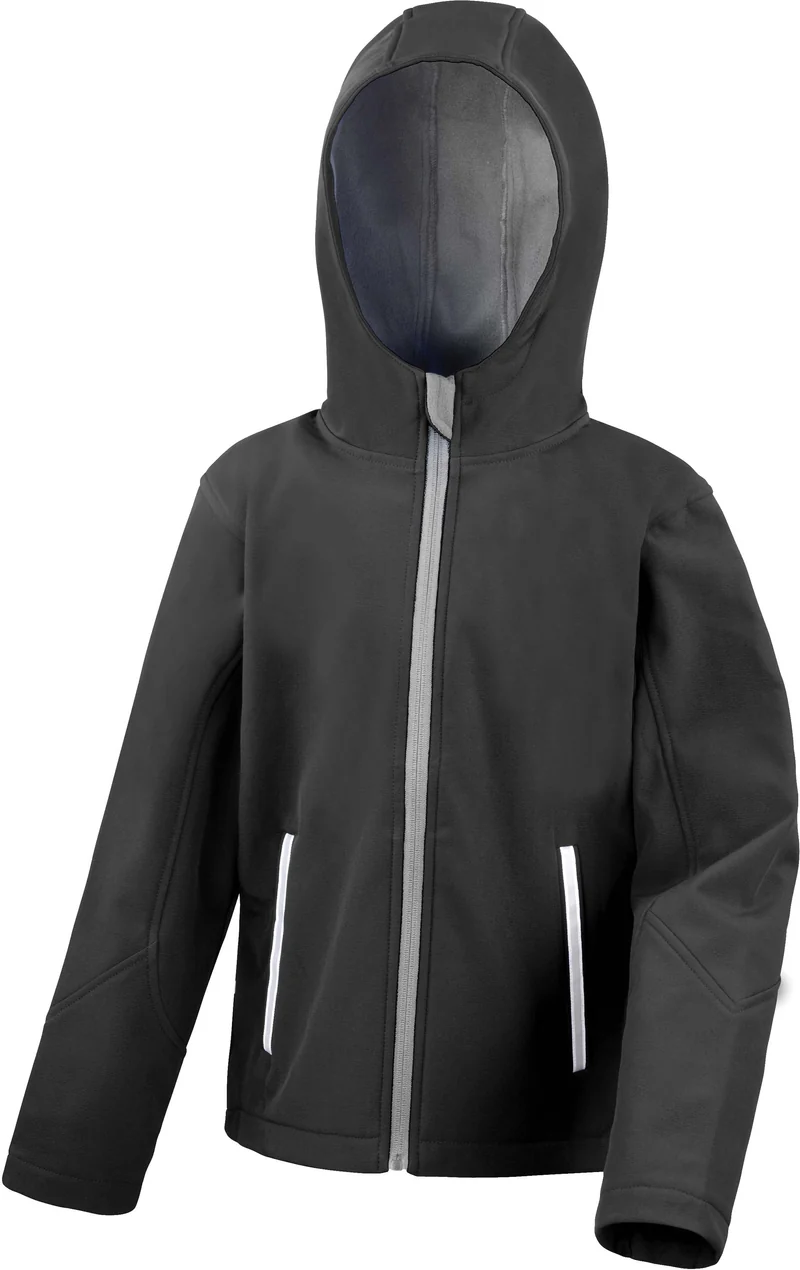 Blusão Softshell de criança com capuz